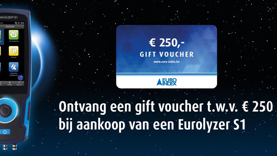 Ontvang een gift voucher t.w.v. € 250 bij aankoop van een Eurolyzer S1