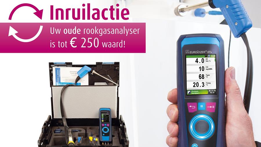 Uw oude rookgasanalyser is tot € 250 waard!